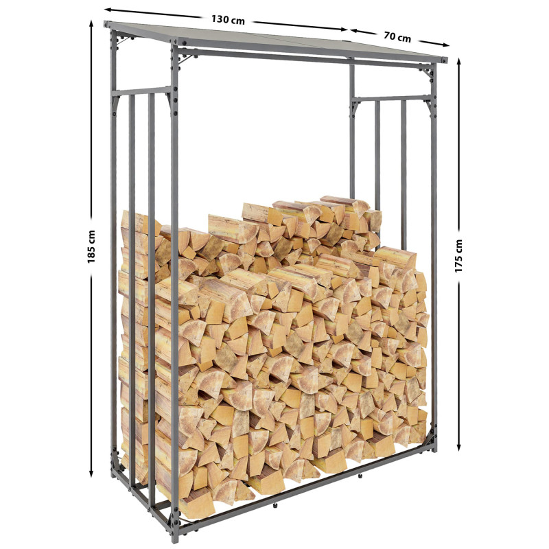 Abri à bûches Ruston Metal L, anthracite