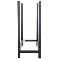 Leñero de metal Irondale rústico Negro