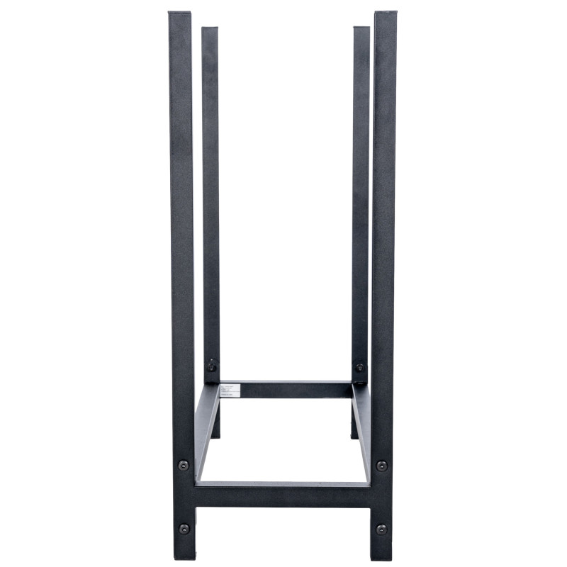 Leñero de metal Irondale rústico Negro