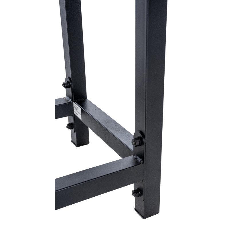 Leñero de metal Irondale rústico Negro