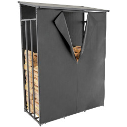 Abri à bois + couverture Ruston Metal L anthracite