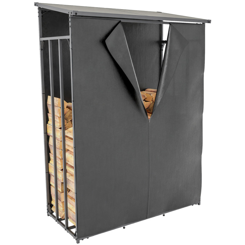 Abri ? bois + couverture Ruston Metal L anthracite