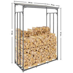 Abri ? bois + couverture Ruston Metal L anthracite