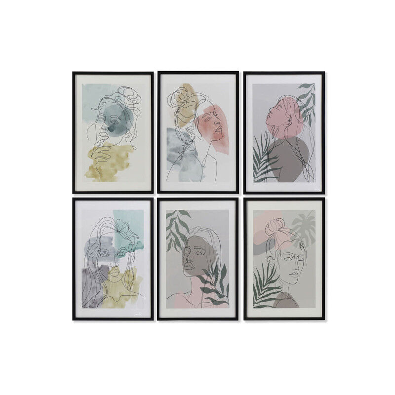 Cadre DKD Home Decor Femme (40 x 3 x 60 cm) (6 Unités)