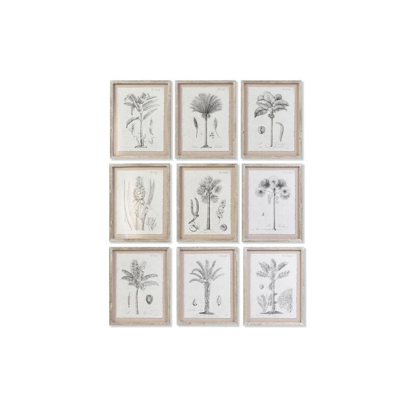 Cadre DKD Home Decor Palmiers Colonial (35 x 1,8 x 45 cm) (9 Unités)