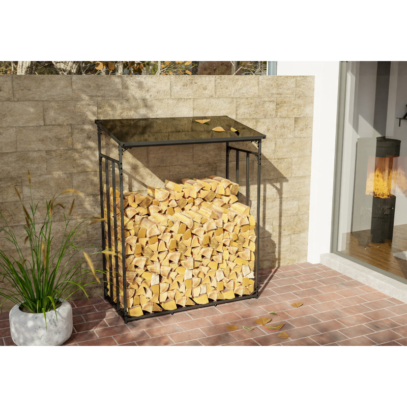 Abri à bûches Ruston Aluminium M, anthracite