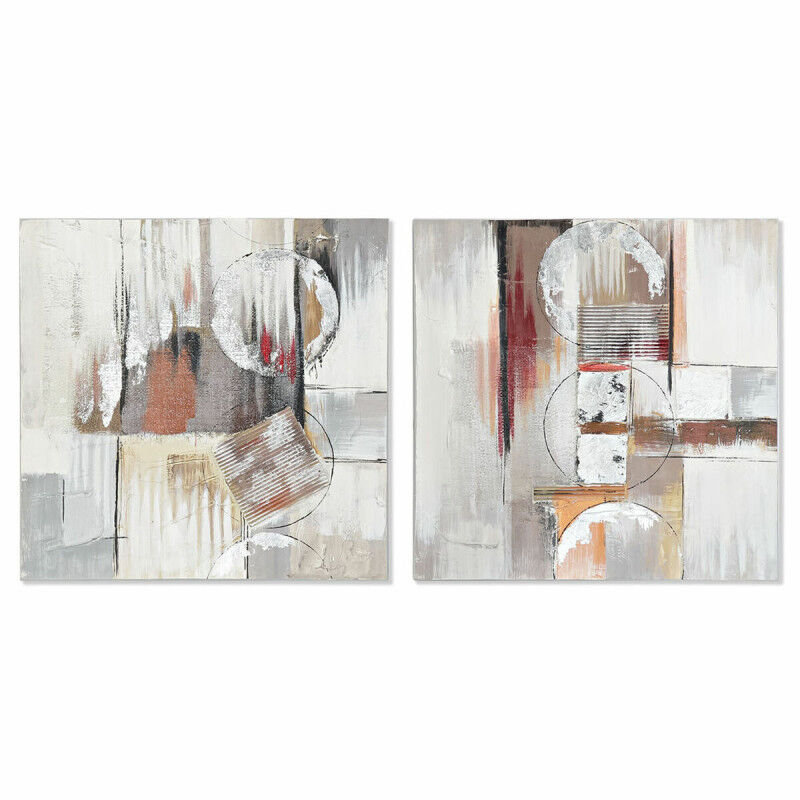 Cadre DKD Home Decor Abstrait (60 x 2,8 x 60 cm) (2 Unités)