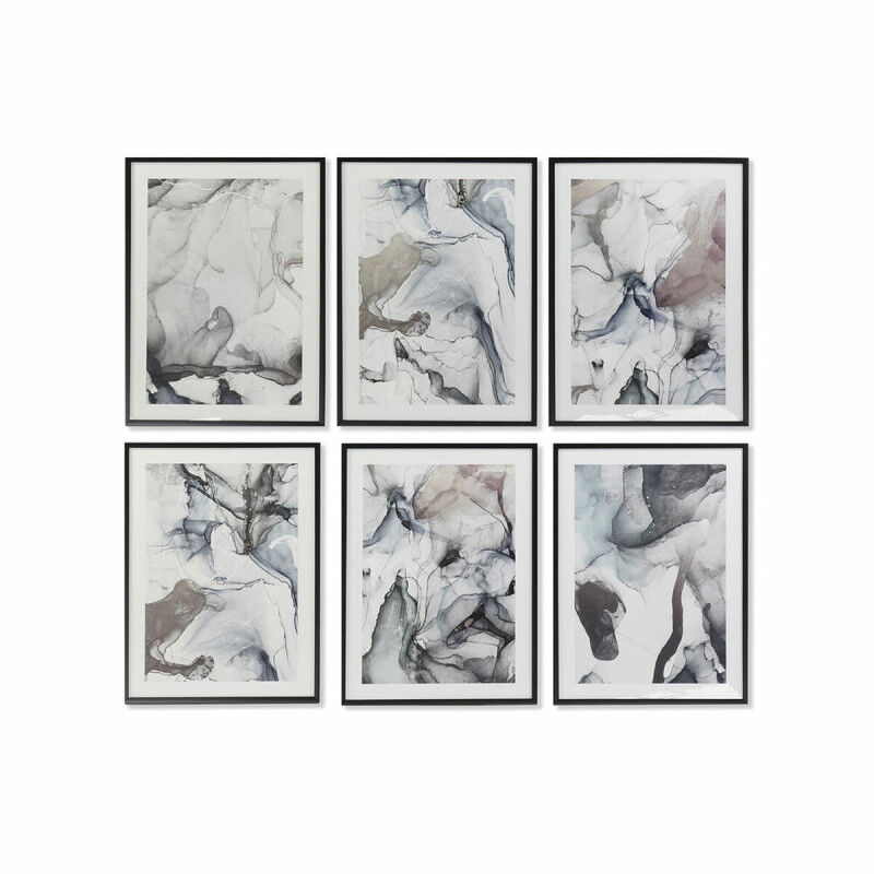Cadre DKD Home Decor Abstrait Moderne (6 Unités) (50 x 3 x 70 cm)