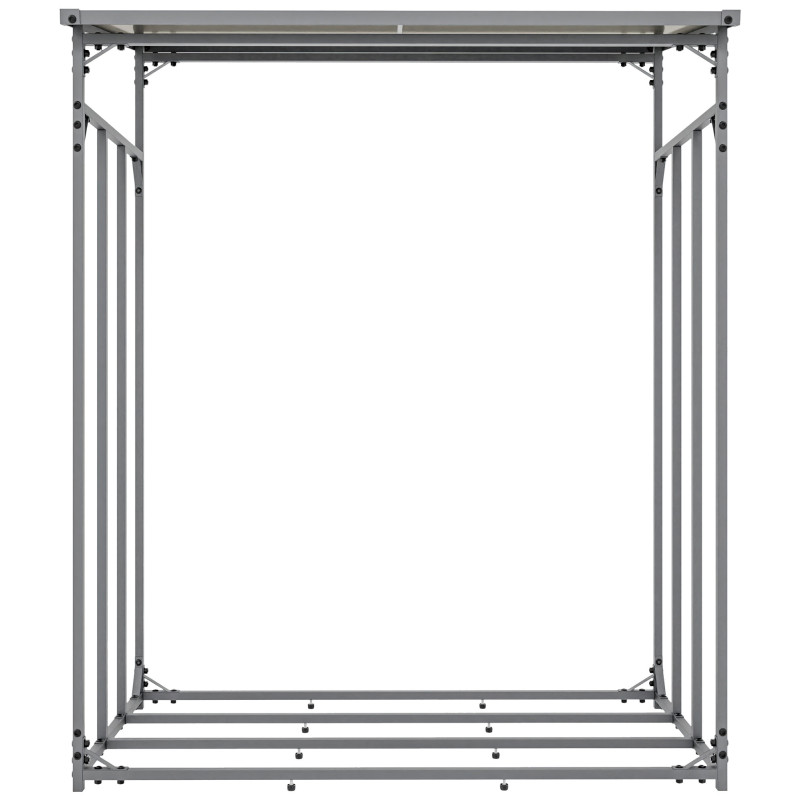 Abri à bois de chauffage + couverture Ruston Aluminium M anthracite