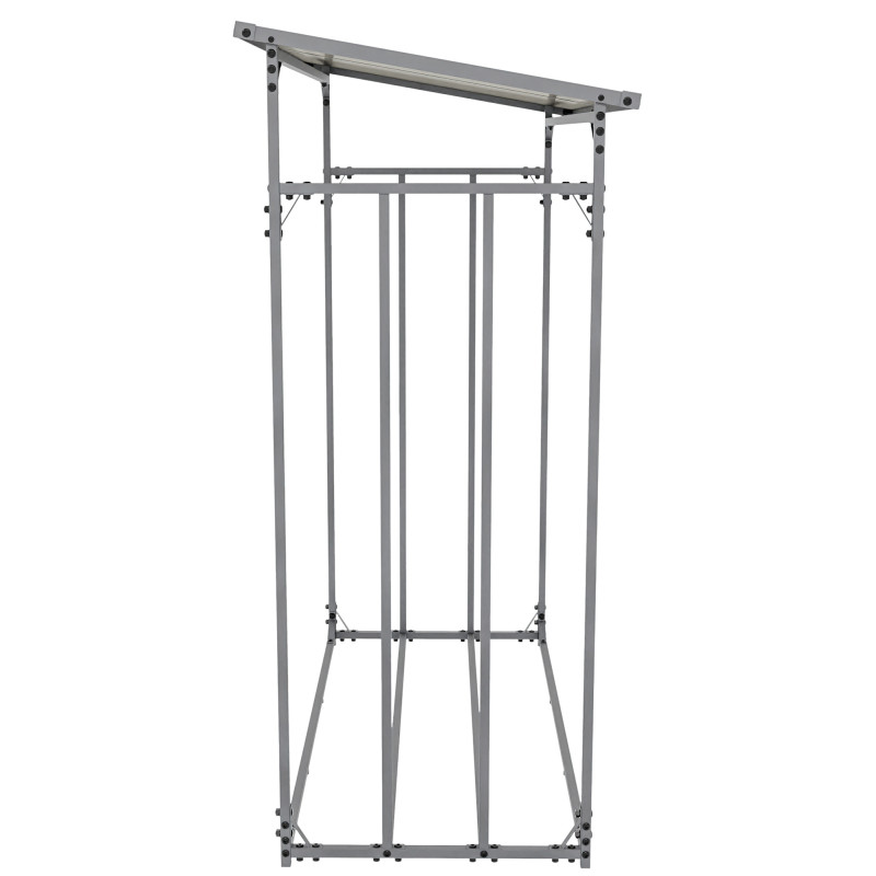 Abri à bois de chauffage + couverture Ruston Aluminium M anthracite