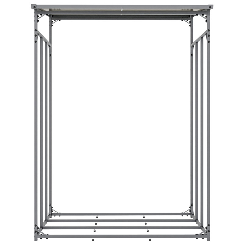 Abri à bûches + housse Ruston aluminium L anthracite