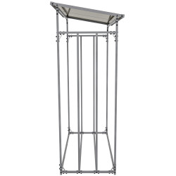 Abri à bûches + housse Ruston aluminium L anthracite