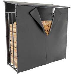 Abri à bûches + housse Ruston Aluminium XL anthracite