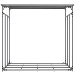 Leñero Ruston de alumino apto para exteriores con lona de cobertura XL