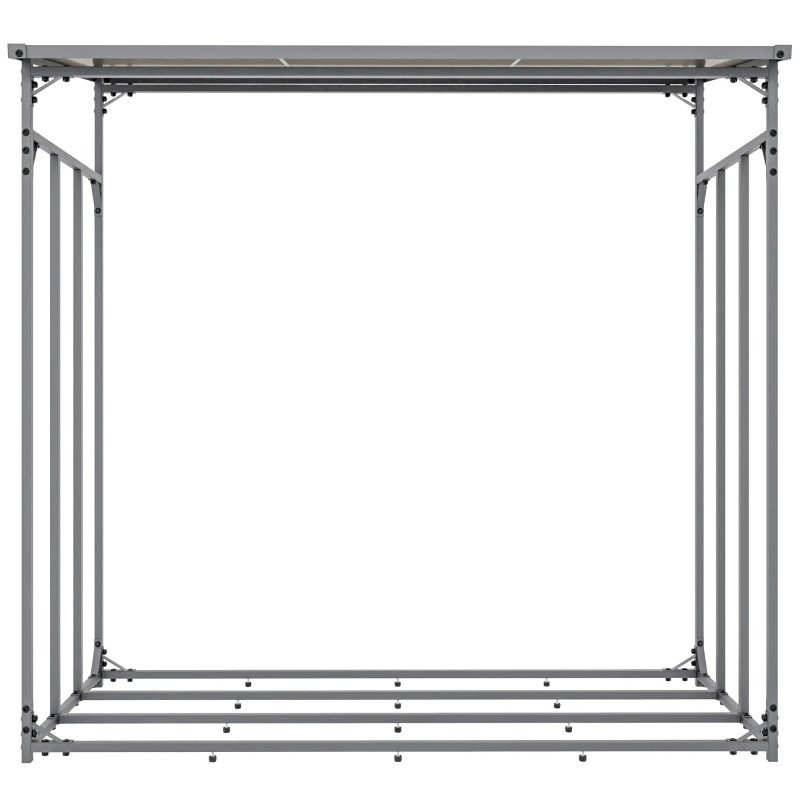 Abri à bûches + housse Ruston Aluminium XL anthracite