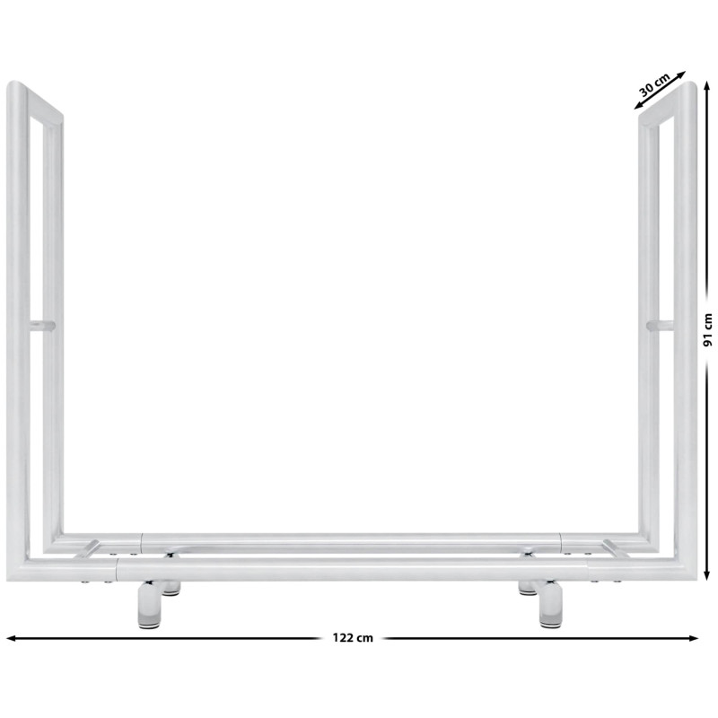 Support à bûches Drake en acier inoxydable