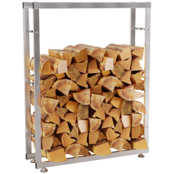 Leñero Keri de acero inoxidable Acero inoxidable,25x80x125 cm