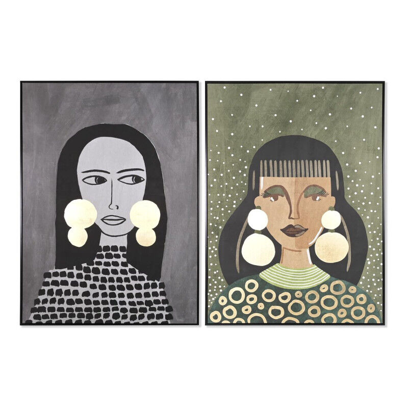 Cadre DKD Home Decor Femme Moderne (102,5 x 4,3 x 142,6 cm) (2 Unités)