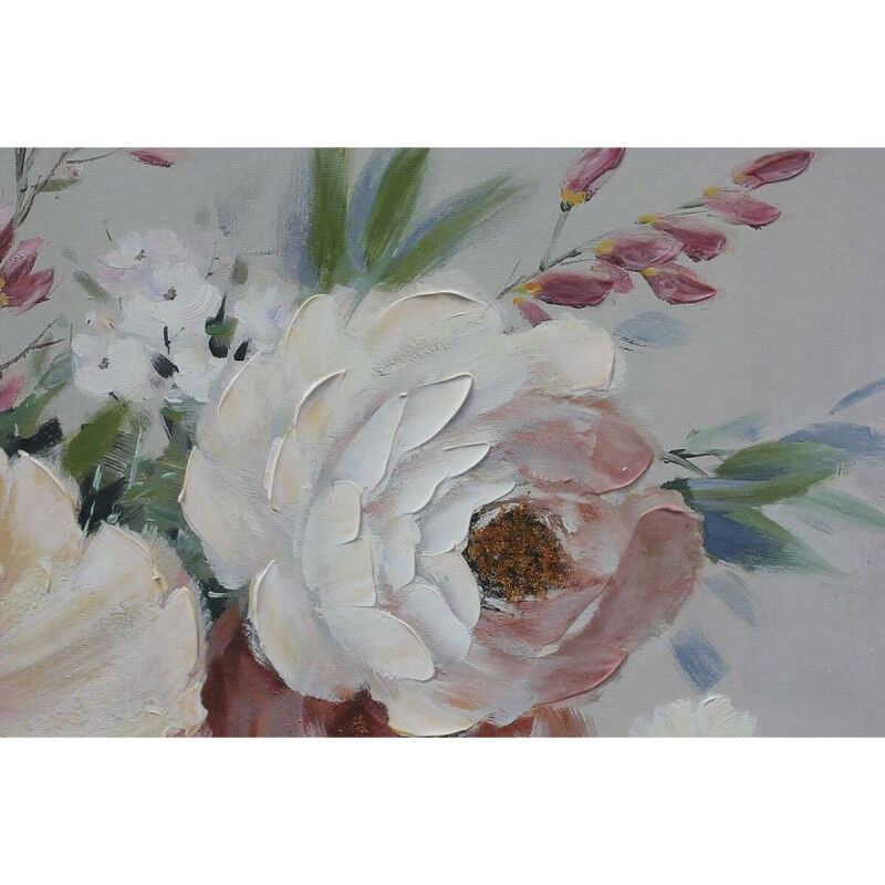 Cadre DKD Home Decor Fleurs (80 x 2,8 x 80 cm) (2 Unités)