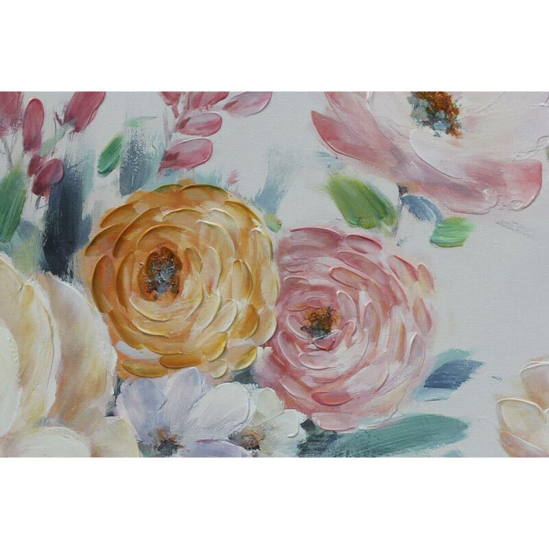 Cadre DKD Home Decor Fleurs (80 x 2,8 x 80 cm) (2 Unités)