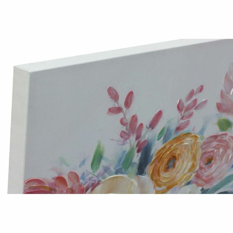 Cadre DKD Home Decor Fleurs (80 x 2,8 x 80 cm) (2 Unités)
