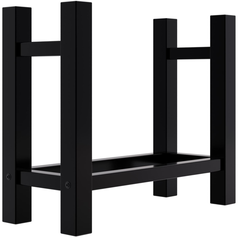 Porta legna da ardere Medya nero angolare,30x60x60 cm