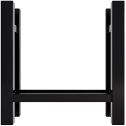 Porta legna da ardere Medya nero angolare,30x60x60 cm