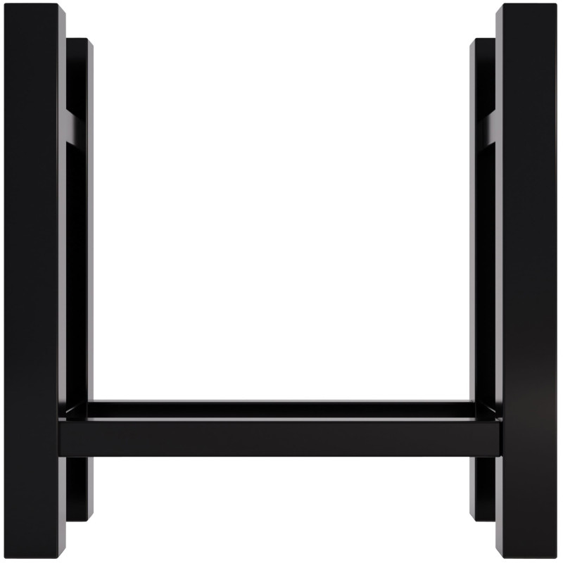 Porta legna da ardere Medya nero angolare,30x60x60 cm