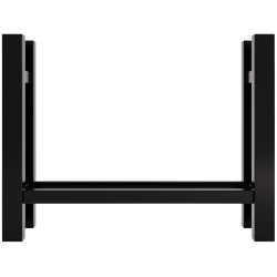 Porta legna da ardere Medya nero angolare,30x80x60 cm