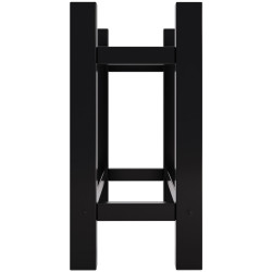 Porta legna da ardere Medya nero angolare,30x80x60 cm