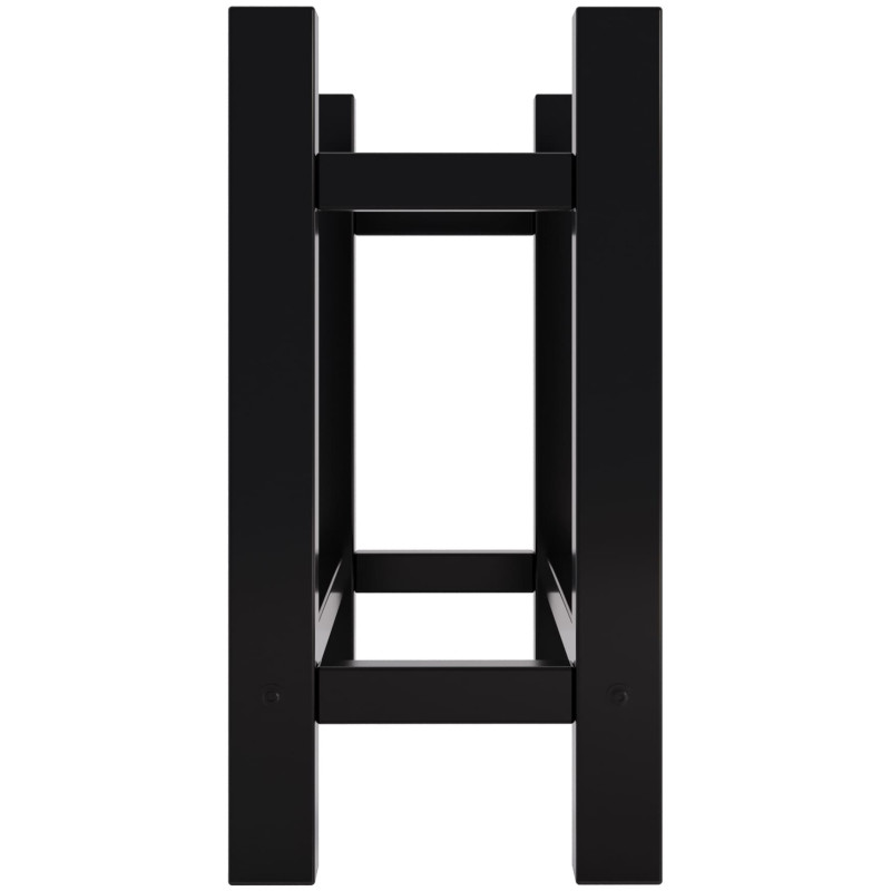 Porta legna da ardere Medya nero angolare,30x80x60 cm