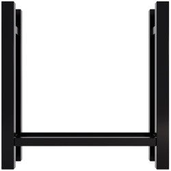 Leñero Medya de metal negro Cuadrada,30x80x80 cm
