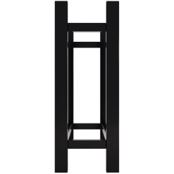 Étagère à bûches carrée Medya 30x80x80 cm noire