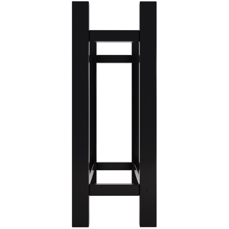 Étagère à bûches carrée Medya 30x80x80 cm noire