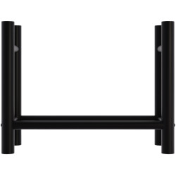 Râtelier à bûches rond Medya 30x80x60 cm noir