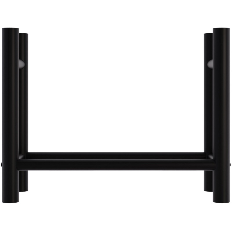 Râtelier à bûches rond Medya 30x80x60 cm noir