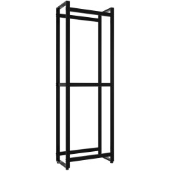 Soporte para leña Morson Negro,25x50x150