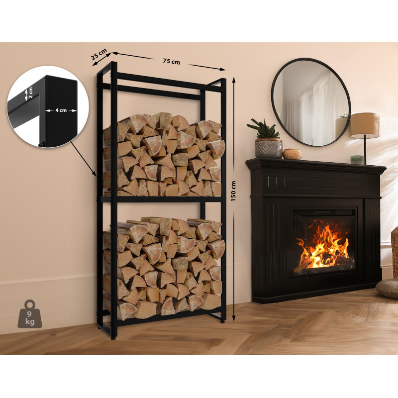 R?telier ? b?ches Morson 25x75x150 noir