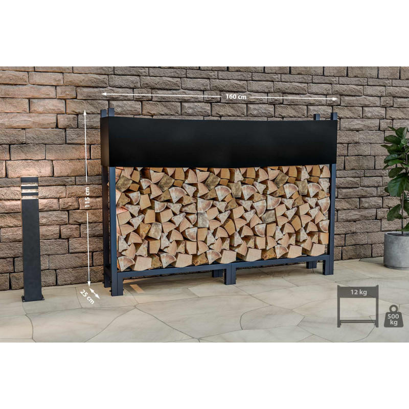 Range-b?ches + housse Martin 25x160x115 cm anthracite