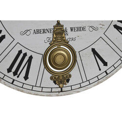 Horloge Murale DKD Home Decor Noir Métal Blanc Vintage Bois MDF (58 x 8 x 58 cm) (2 Unités)