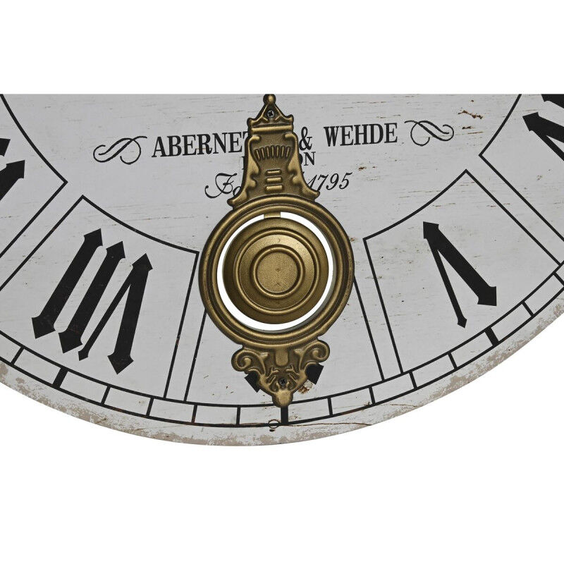 Horloge Murale DKD Home Decor Noir Métal Blanc Vintage Bois MDF (58 x 8 x 58 cm) (2 Unités)