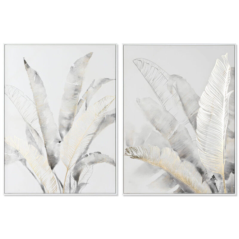 Cadre DKD Home Decor Palmiers Tropical (90 x 4 x 120 cm) (2 Unités)