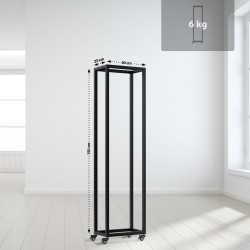 Range-bûches Hilta 25x40x150 cm noir