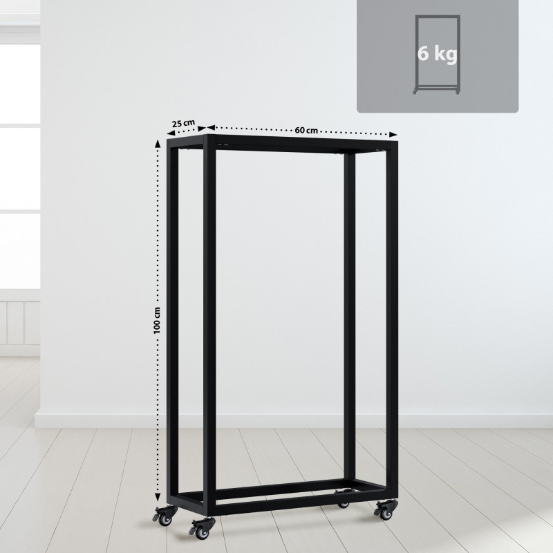 Range-b?ches Hilta 25x60x100 cm noir