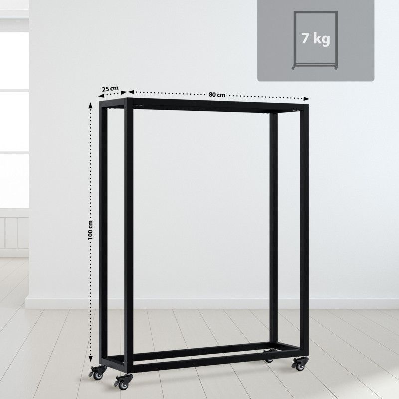 Range-b?ches Hilta 25x80x100 cm noir