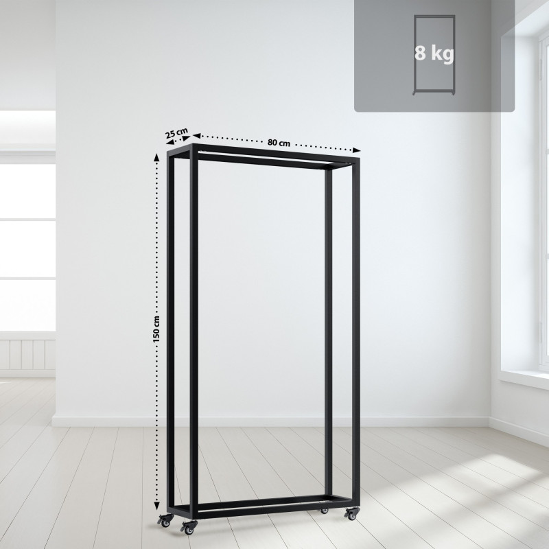 Range-b?ches Hilta 25x80x150 cm noir