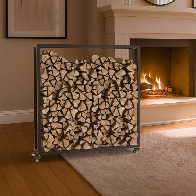 Kaminholzständer Hilta 25x100x100 cm