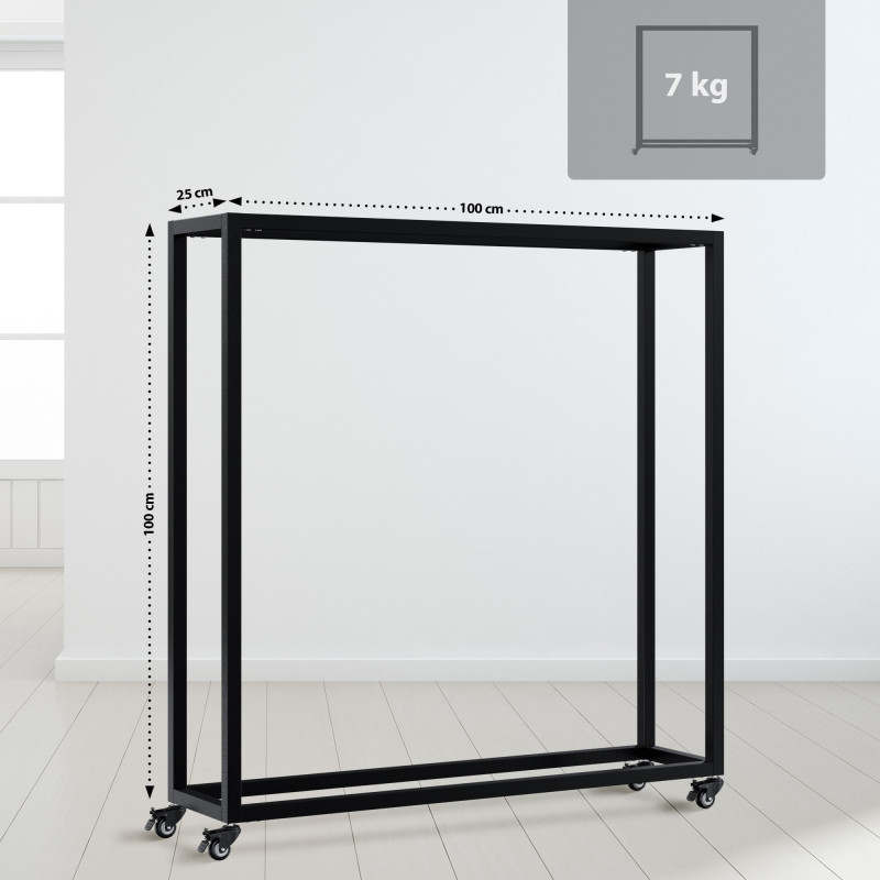 Range-b?ches Hilta 25x100x100 cm noir