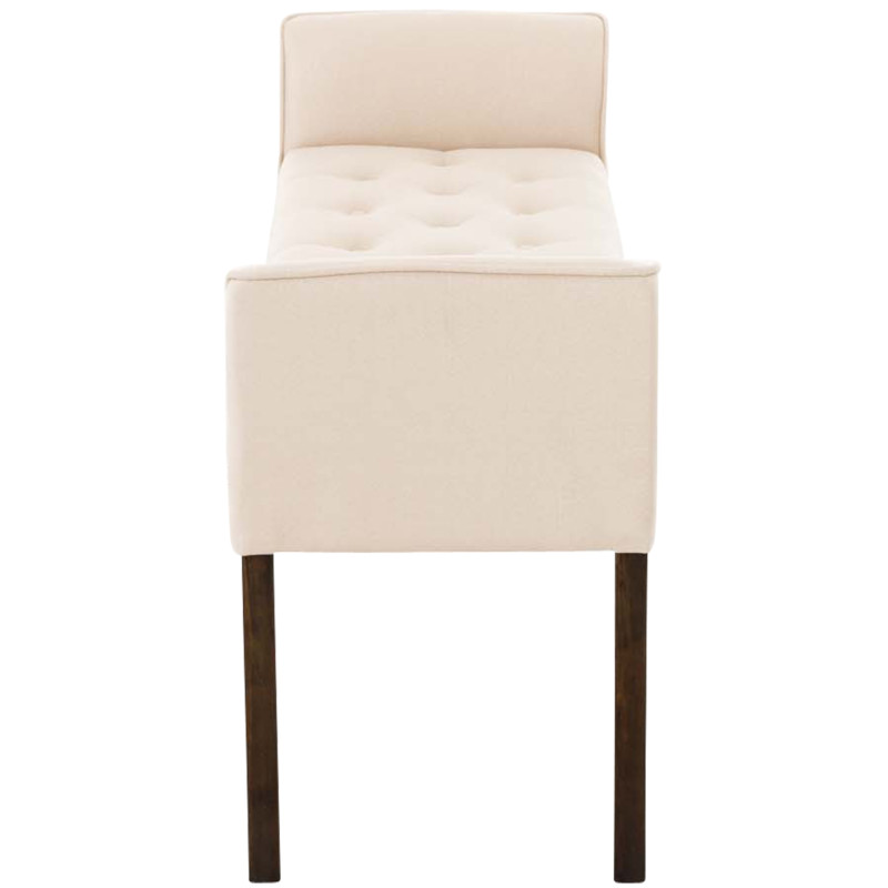 Chaise Longue Cleopatra Tapizado en Tela Crema,Antiguo oscuro