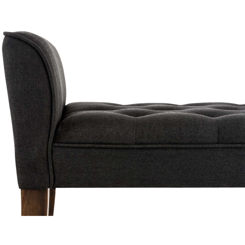 Banquette Cléopâtre, gris foncé antique